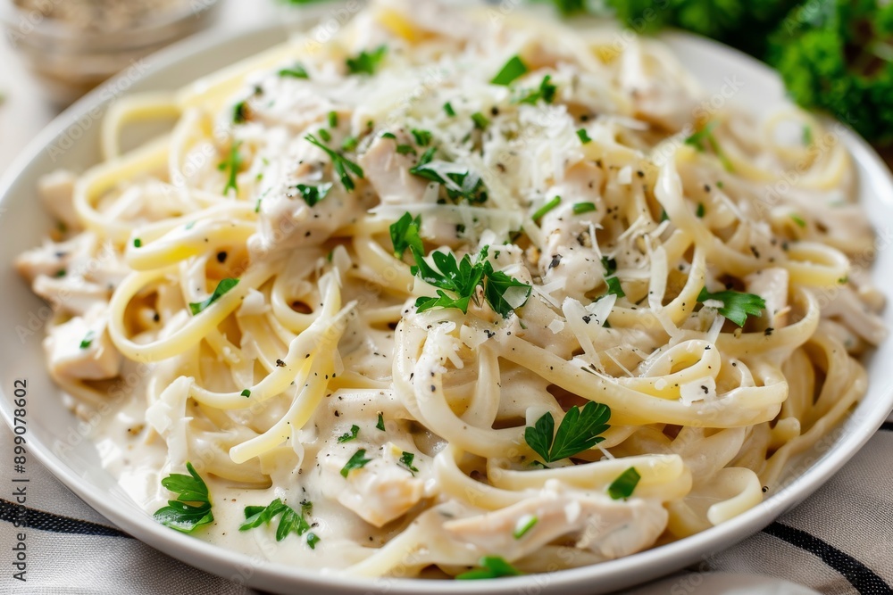 Creamy Chicken Fettuccine with Parmesan Creamy Chicken Fettuccine with Parmesan