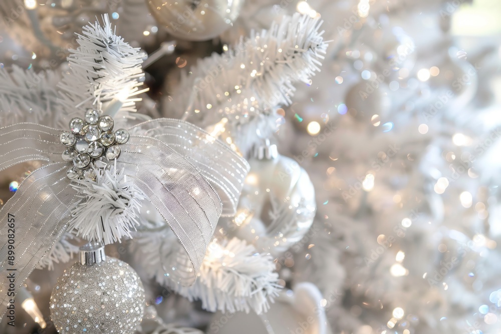Silver and White Christmas Tree Decorations Silver and White Christmas Tree Decorations