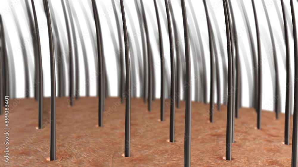 close up of barcode made of hair close up of barcode made of hair