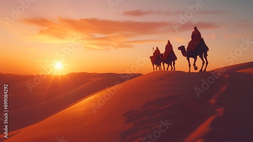 Epiphany Celebration with Three Kings on Camels