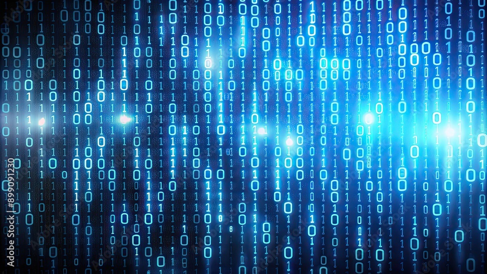 Binary code and binary digits represented in a digital format, technology, data, programming, computer, code Binary code and binary digits represented in a digital format, technology, data, programming, computer, code