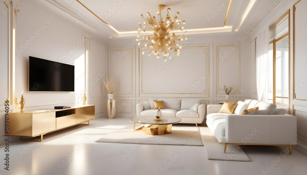 Fototapeta premium Photo interior modern design room 3d illustration