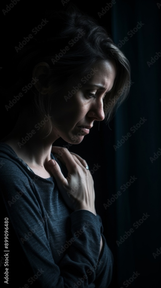 Obraz premium A Woman in Thought