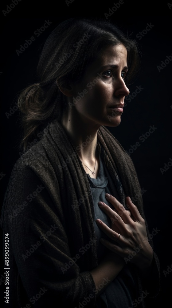 Portrait of a Woman with a Pensive Expression Portrait of a Woman with a Pensive Expression