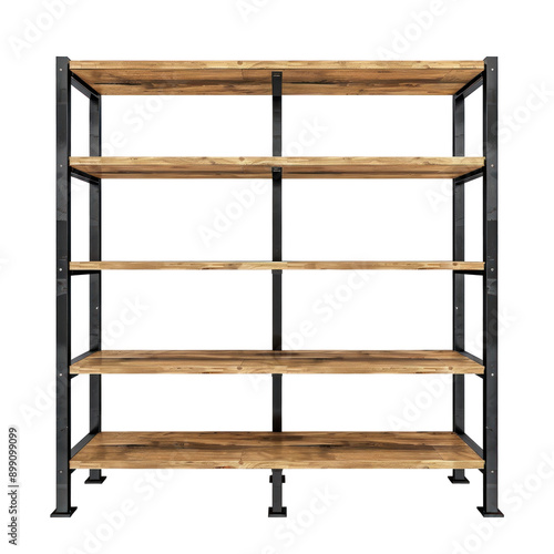 Shelving Units side view full length isolate on transparency background