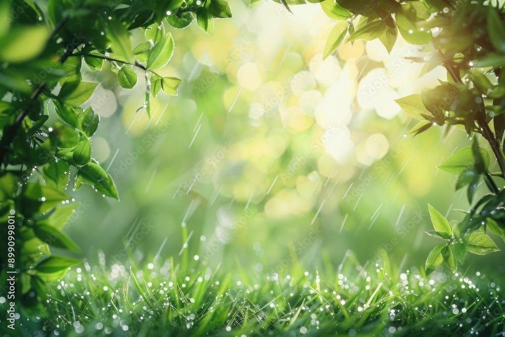 Obraz premium Rainy day landscape