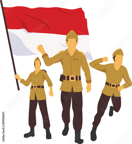 Indonesia National Hero Day Soldier Celebtration photo