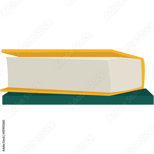 Free Download Education Book Illustration Isolated on White Background. Vector Clipart with Flat Design Concept - GFXLoad