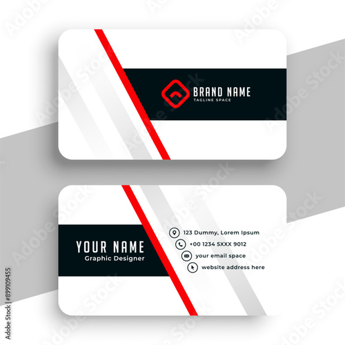 double sided modern company identity card template for corporate biz