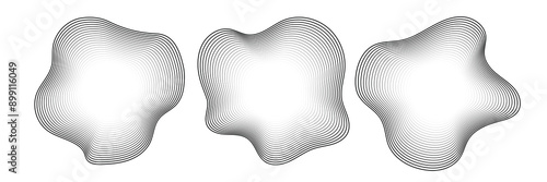 Set of abstract graphic circle elements, vector design
