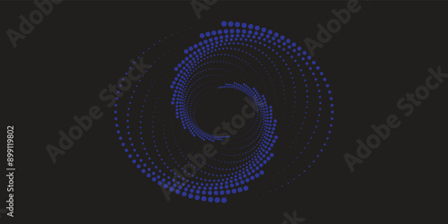 Halftone circular dotted frames set. Circle dots texture isolated on whte background. Spotted spray texture. Vector abstract design element spiral circle sound wave vector logo concept dots arts