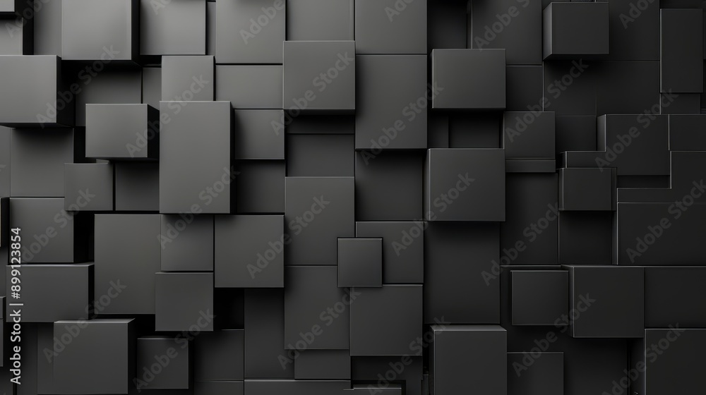 Abstract Black Cube Pattern Abstract Black Cube Pattern