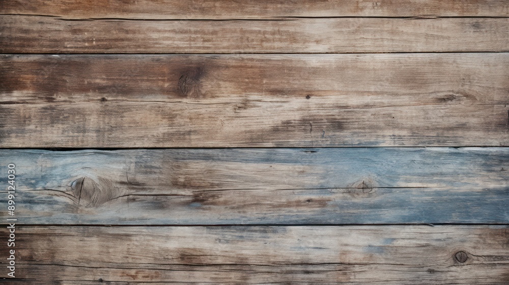 Horizontal composition of weather-beaten wooden boards, showcasing rich patina and intricate wood patterns, great for adding depth to designs