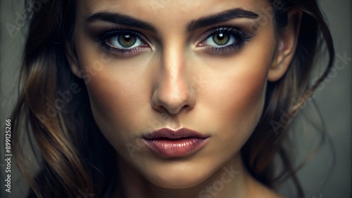 Wallpaper Mural Close up portrait of a beautiful woman's face Torontodigital.ca