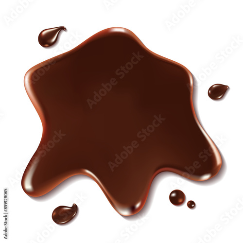 Set of chocolate drops and blots
