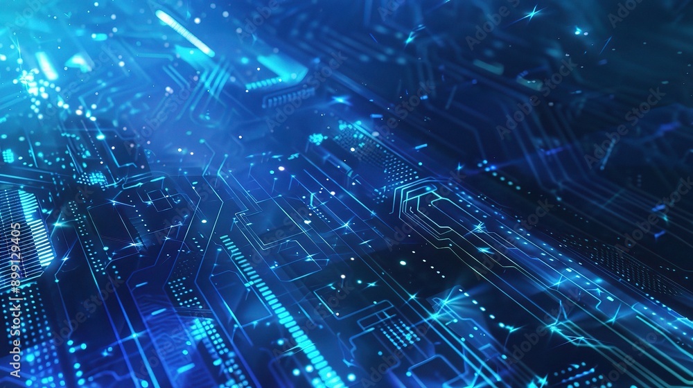 Dazzling Blue Technology Background: Showcasing Advanced and Innovative Technological Elements Dazzling Blue Technology Background: Showcasing Advanced and Innovative Technological Elements