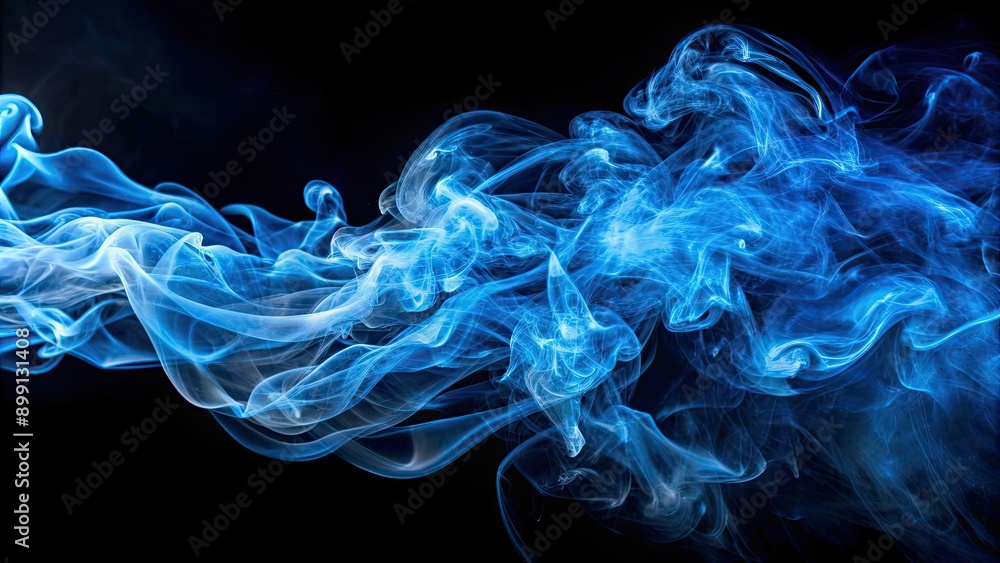 Blue smoke swirling in dynamic patterns, abstract, motion, movement, ethereal, flow, vibrant, colorful, airy, fluid, mystical Blue smoke swirling in dynamic patterns, abstract, motion, movement, ethereal, flow, vibrant, colorful, airy, fluid, mystical