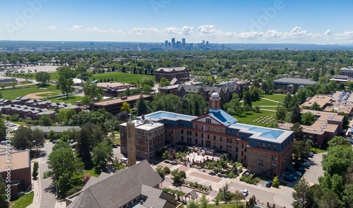 Aerial of Regis University, Denver, Colorado, United States of America. photo