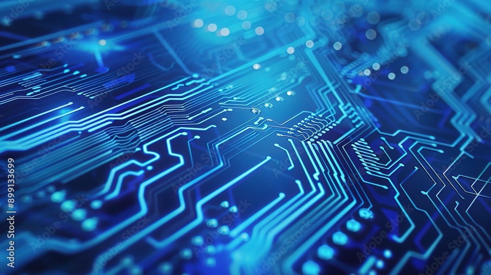 Dazzling Blue Technology Background: Showcasing Advanced and Innovative Technological Elements Dazzling Blue Technology Background: Showcasing Advanced and Innovative Technological Elements