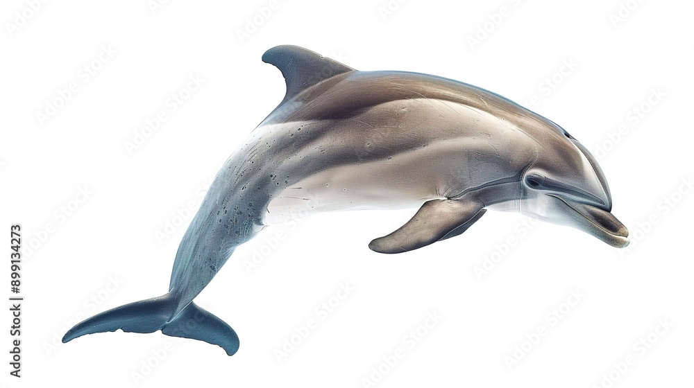 Playful dolphin on a white background Playful dolphin on a white background