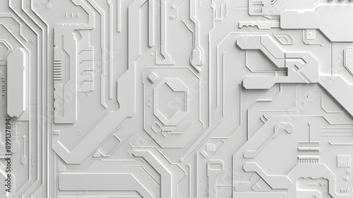 A white background with a lot of lines and shapes