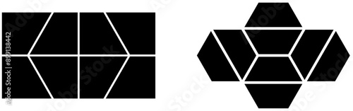 Photo collage template. Vector. Mood board. Set of picture grids. Blank moodboard background. Mosaic frame banner.