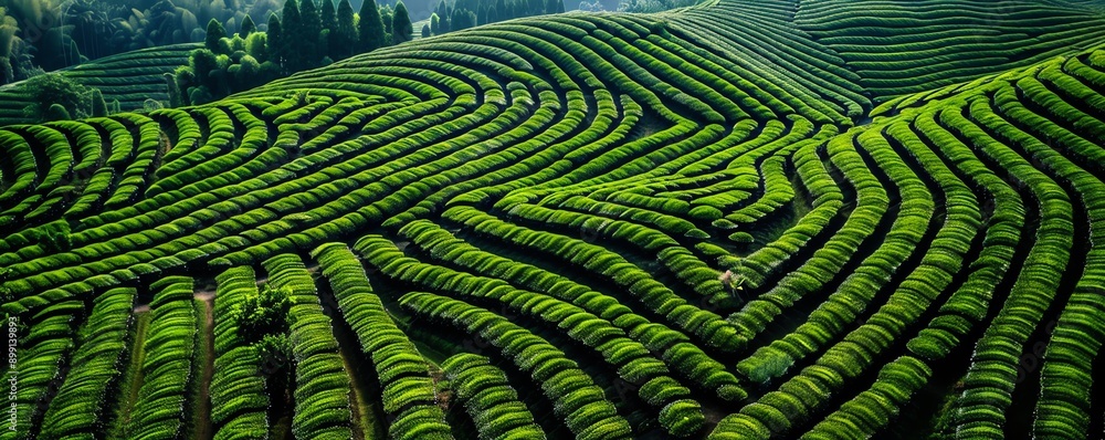 Birdseye view of coffee plantation rows, geometric patterns in nature, Coffee plantation aerial, aesthetic agriculture Birdseye view of coffee plantation rows, geometric patterns in nature, Coffee plantation aerial, aesthetic agriculture