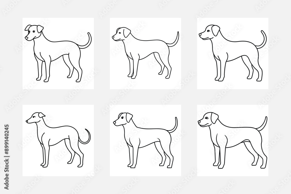 Unique Dog Line Art Set Illustrations
Unique Dog Line Art Set Illustrations