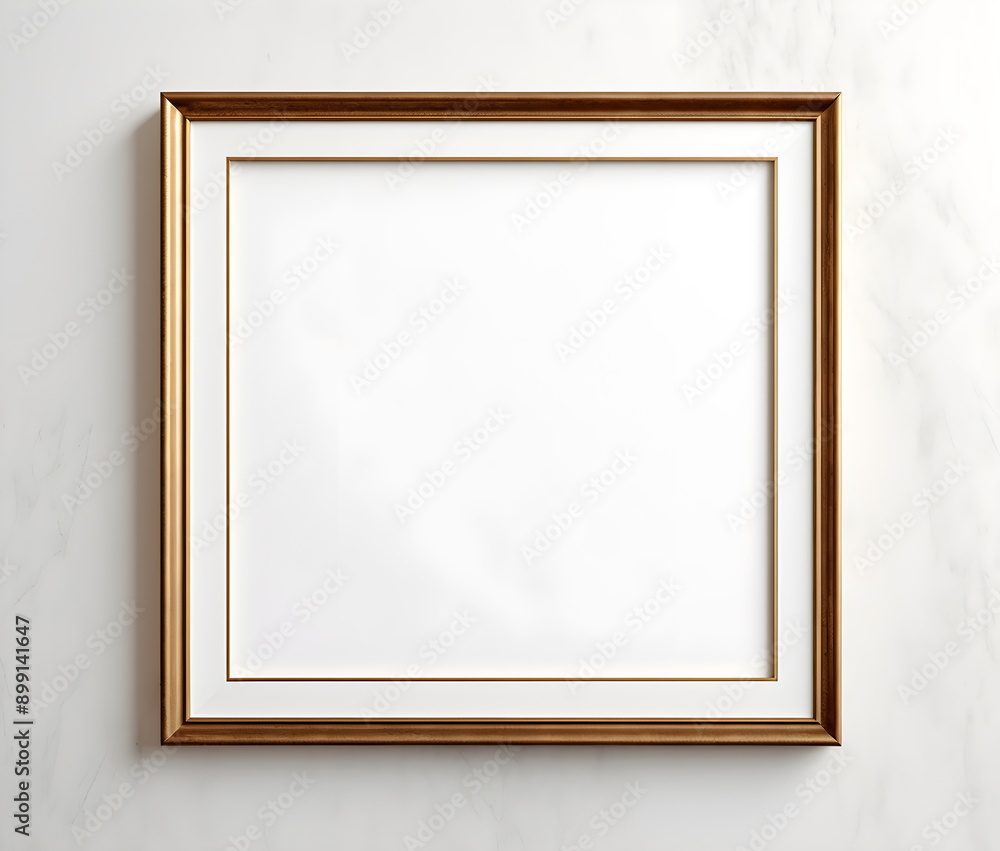 Leerer Bilderrahmen mit Goldrand – Minimalistischer Hintergrund - Ai-Ki generiert Leerer Bilderrahmen mit Goldrand – Minimalistischer Hintergrund - Ai-Ki generiert