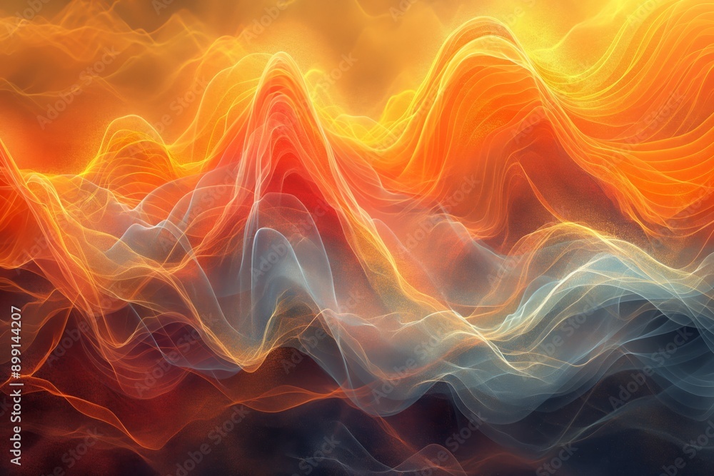 Obraz premium Abstract audio spectrum wave design