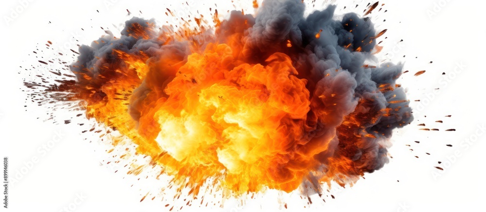 Fiery Explosion with Smoke Fiery Explosion with Smoke