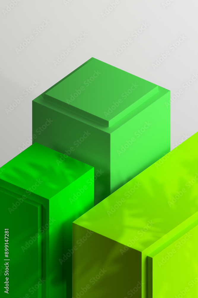 Obraz premium 3D Render of Minimalist Podium for Product Showcase