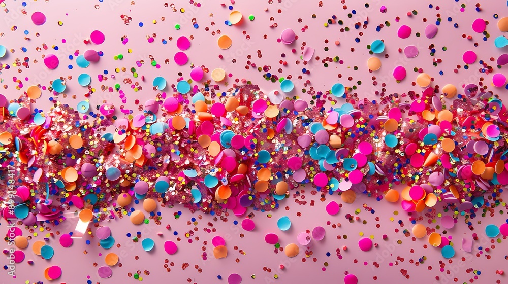 bright colorful confetti sparkles on a pink background bright colorful confetti sparkles on a pink background