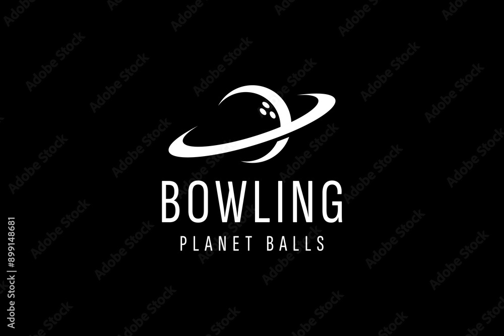 Obraz premium Vintage bowling logo design. Bowling club tournament logo design.