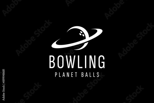 Vintage bowling logo design. Bowling club tournament logo design.