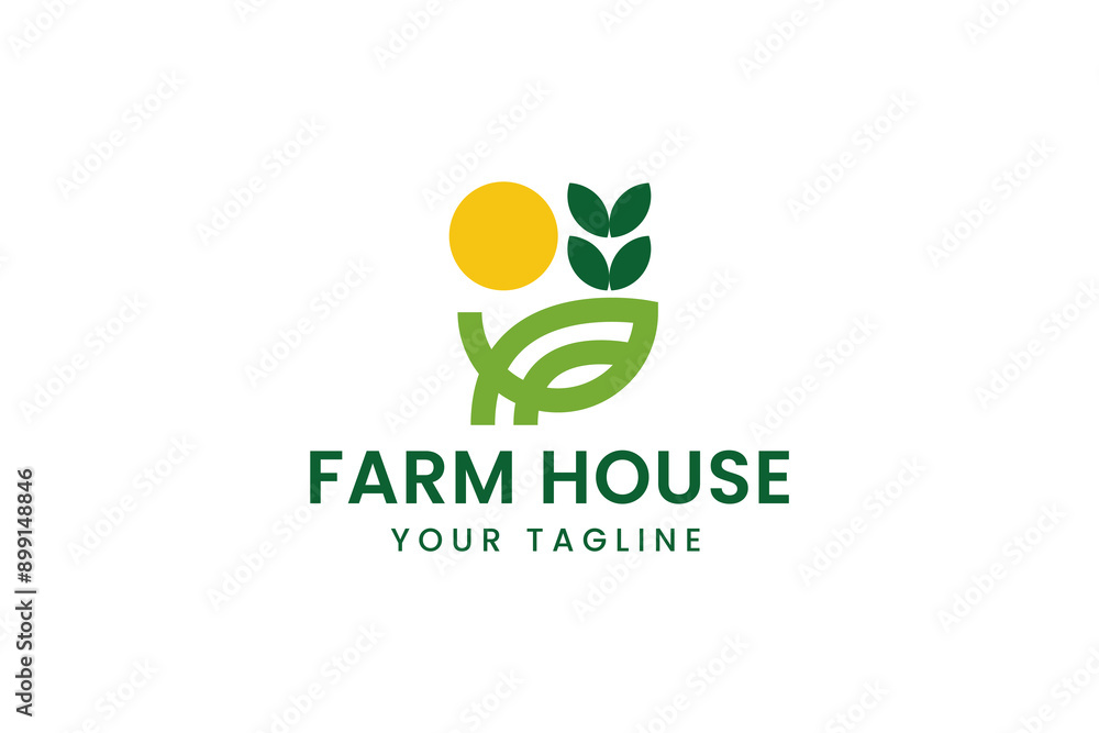 Simple farm vector logo design Simple farm vector logo design