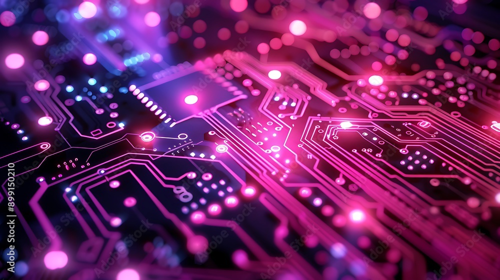 Obraz premium an abstract electronic circuit background