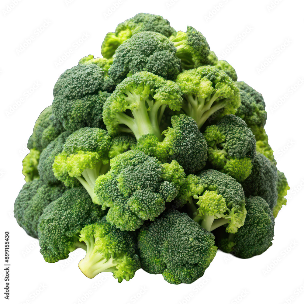 Pile of broccoli isolated on transparent background Pile of broccoli isolated on transparent background