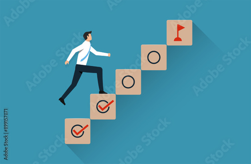 Work in progress concept. Tasks tracking and goal achievement. Task completion. Managing project timeline