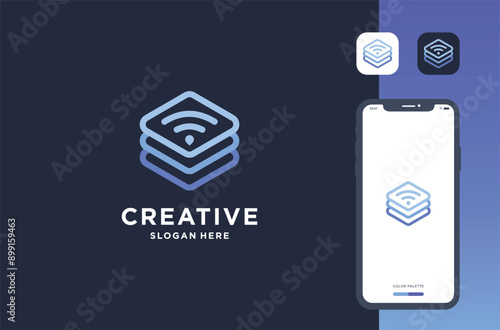 network stack logo design business brand inspiration