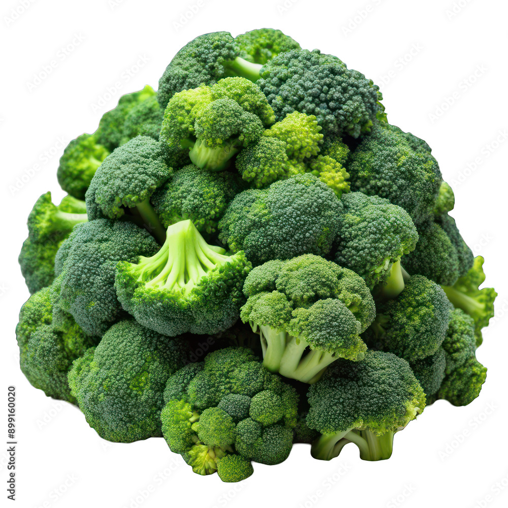 Pile of broccoli isolated on transparent background Pile of broccoli isolated on transparent background