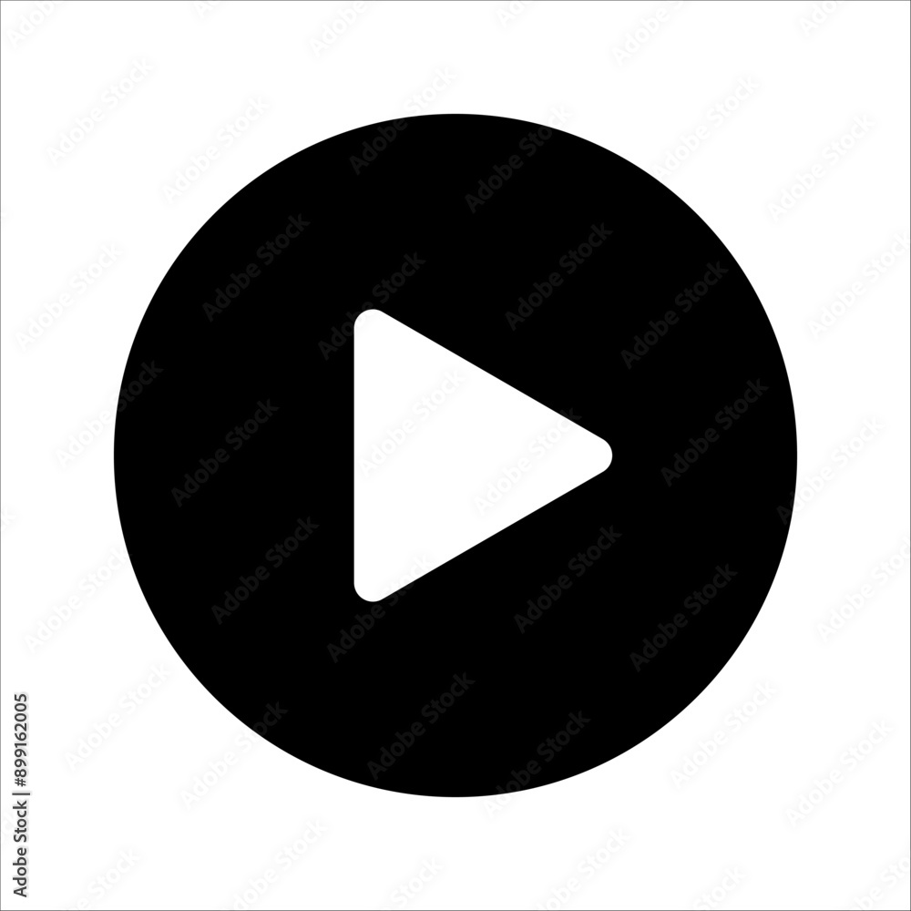 Play Icon illustration, Play button sign and symbol. Play Icon illustration, Play button sign and symbol.