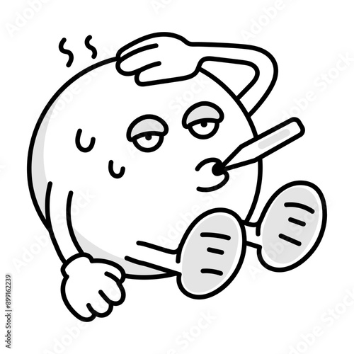 A hand drawn icon of chewing gum 


