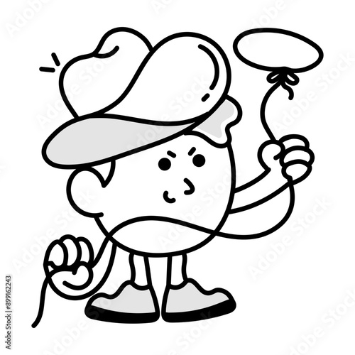 A hand drawn icon of chewing gum 


