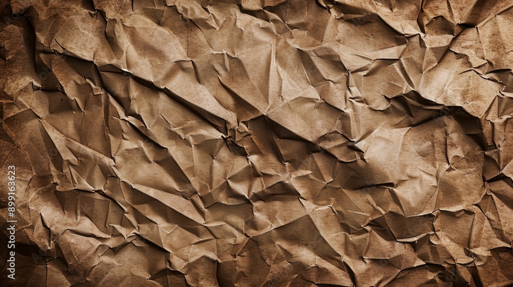 Crumpled Brown Paper Texture Background Crumpled Brown Paper Texture Background