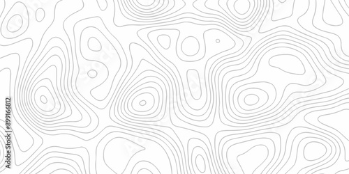 Seamless pattern with lines White wave paper curved reliefs abstract background, Abstract topographic contours map background. Abstract black and white topographic contours lines of mountains.