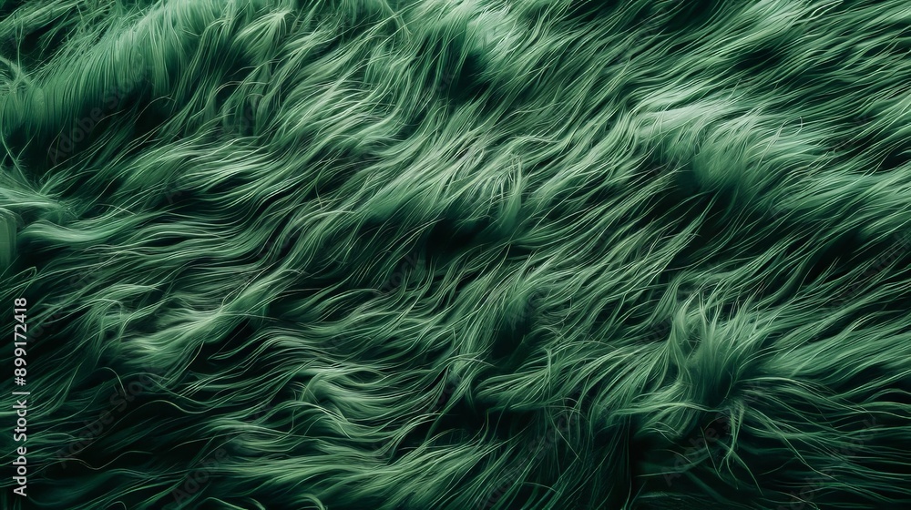 Abstract Green Fur Texture with Wavy Lines Abstract Green Fur Texture with Wavy Lines