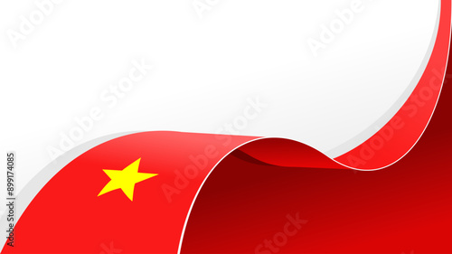 Vietnam ribbon flag. National flag background design. suitable for national day