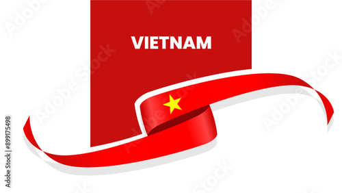 Vietnam ribbon flag. National flag background design. suitable for national day