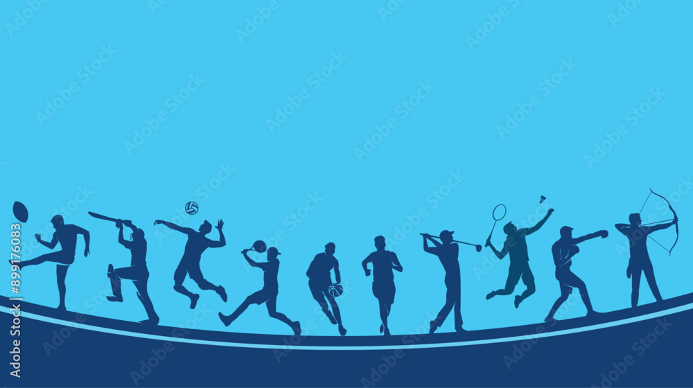 Great editable vector design of various sport players suit for any digital and print graphic resources Great editable vector design of various sport players suit for any digital and print graphic resources